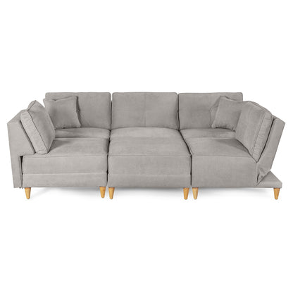 Sala Modular Maristella De 6 modulos Color Gris claro