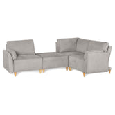 Sala De 4 Modulos Makora Morelli Memory Foam Grey Chenil Respaldo Reclinable De 3 Posiciones