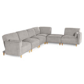 Sala Modular de 6 modulos Zavian Color Gris Claro