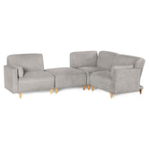 Sala Modular de 4 modulos Zavian Color Gris Claro