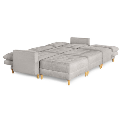 Sala Modular Godric de 6 modulos Color Gris Claro