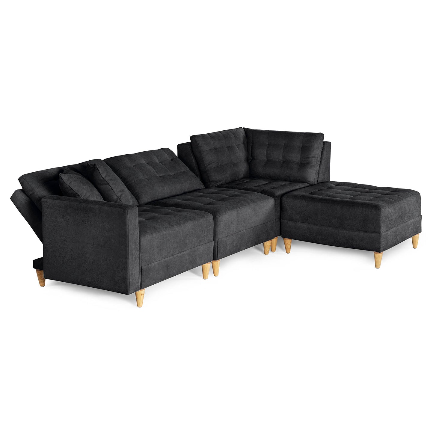 Sala Modular Godric de 4 modulos Color Negro