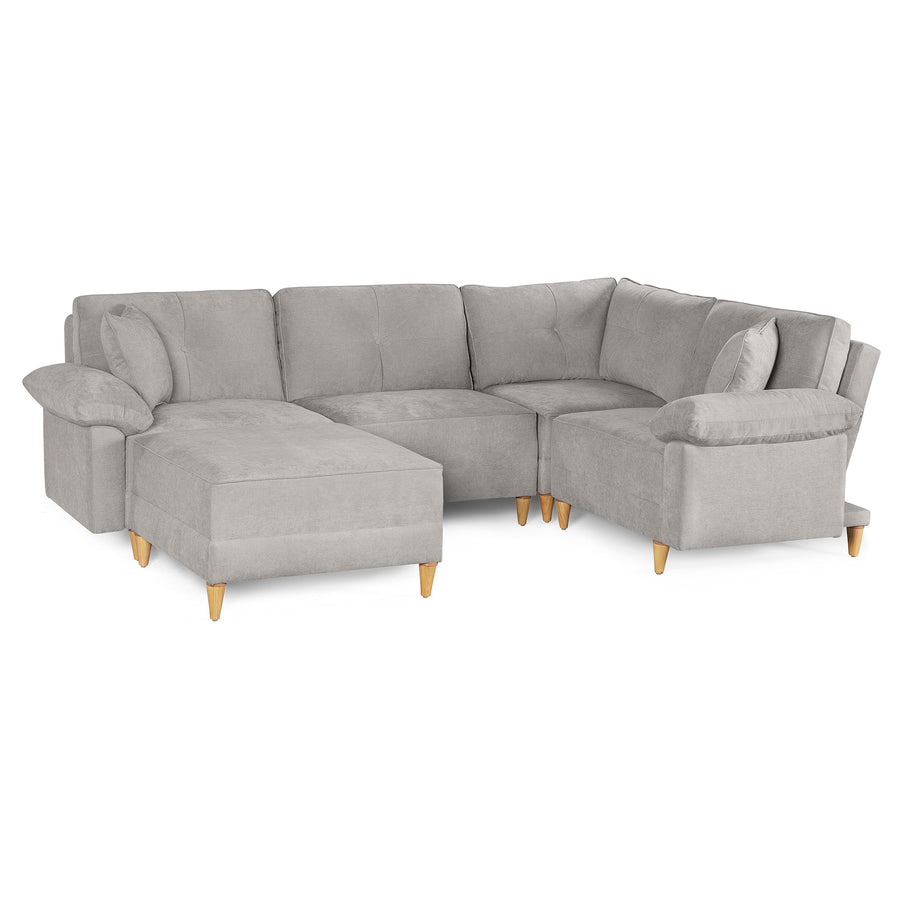 Sala Modular Maristella de 5 modulos Color Gris Claro