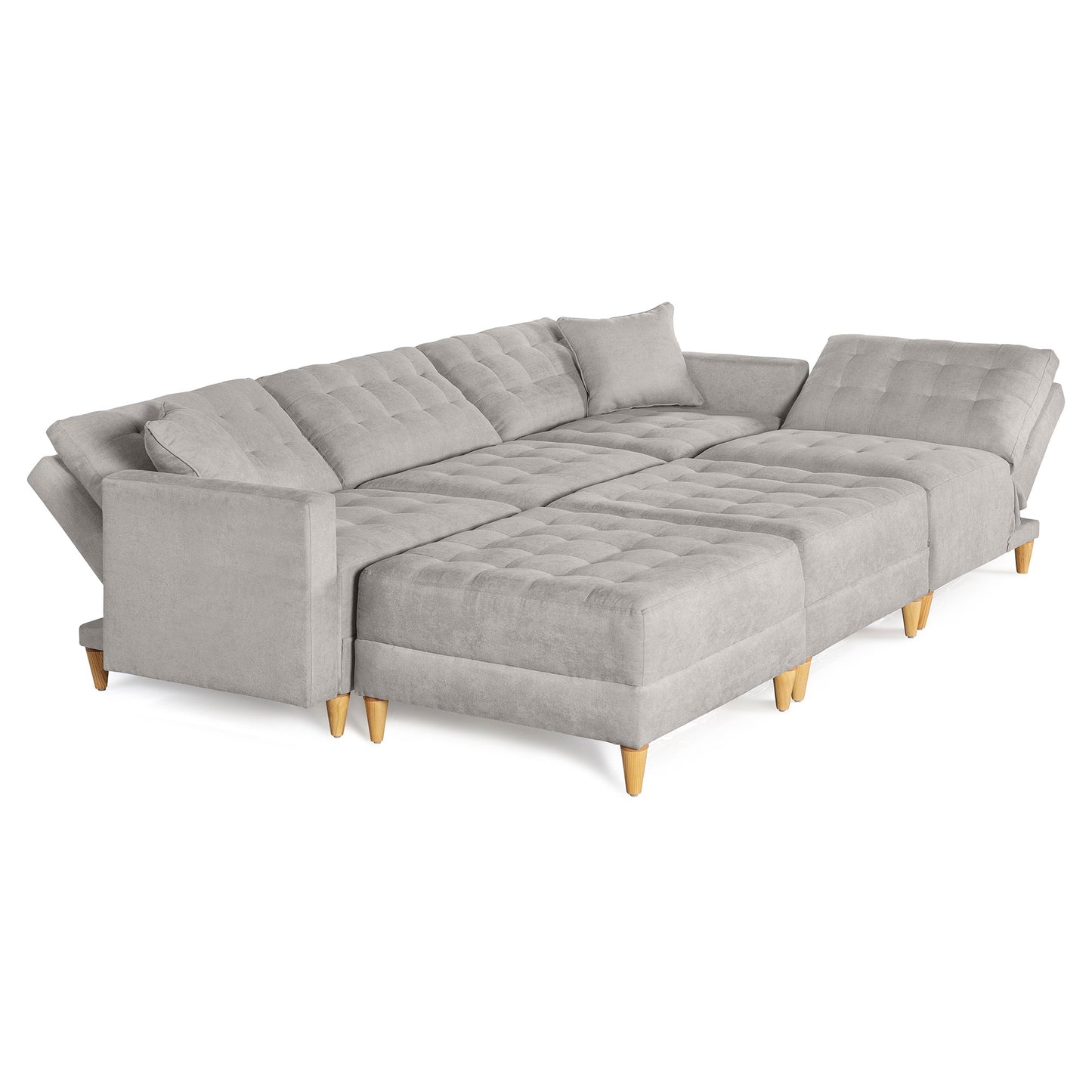 Sala Modular Godric de 6 modulos Color Gris Claro