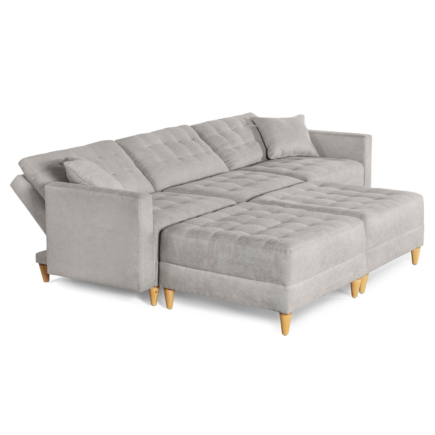 Sala Modular Godric de 5 modulos Color Gris Claro