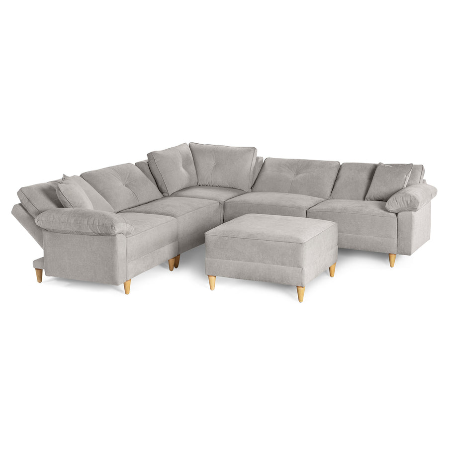 Sala Modular Maristella De 6 modulos Color Gris claro