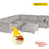 Sala Modular de 6 modulos Zavian Color Gris Claro