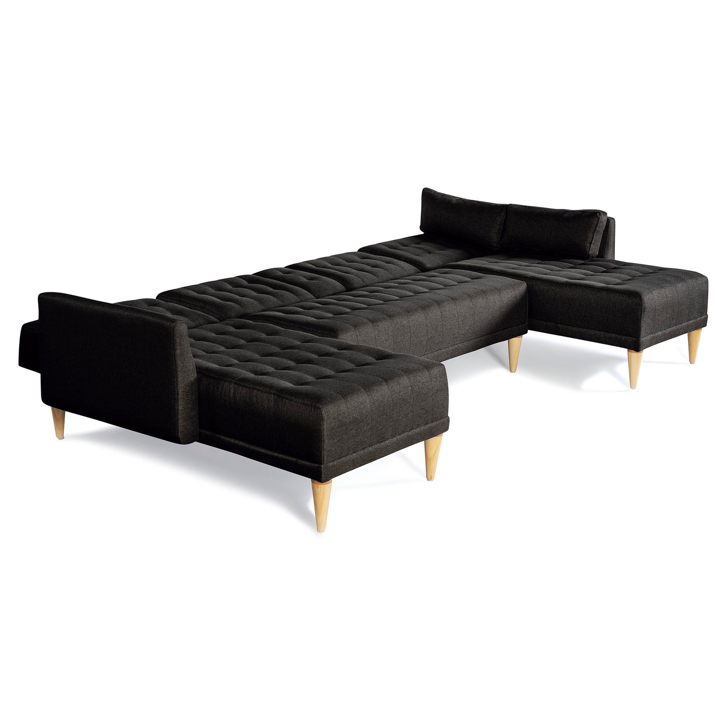 Sala Modular Doble Chaise Boyd Color Negro
