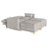 Sala De 4 Modulos Makora Everyn Memory Foam Grey Chenil Respaldo Reclinable De 3 Posiciones