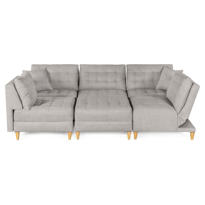 Sala Modular Godric de 6 modulos Color Gris Claro
