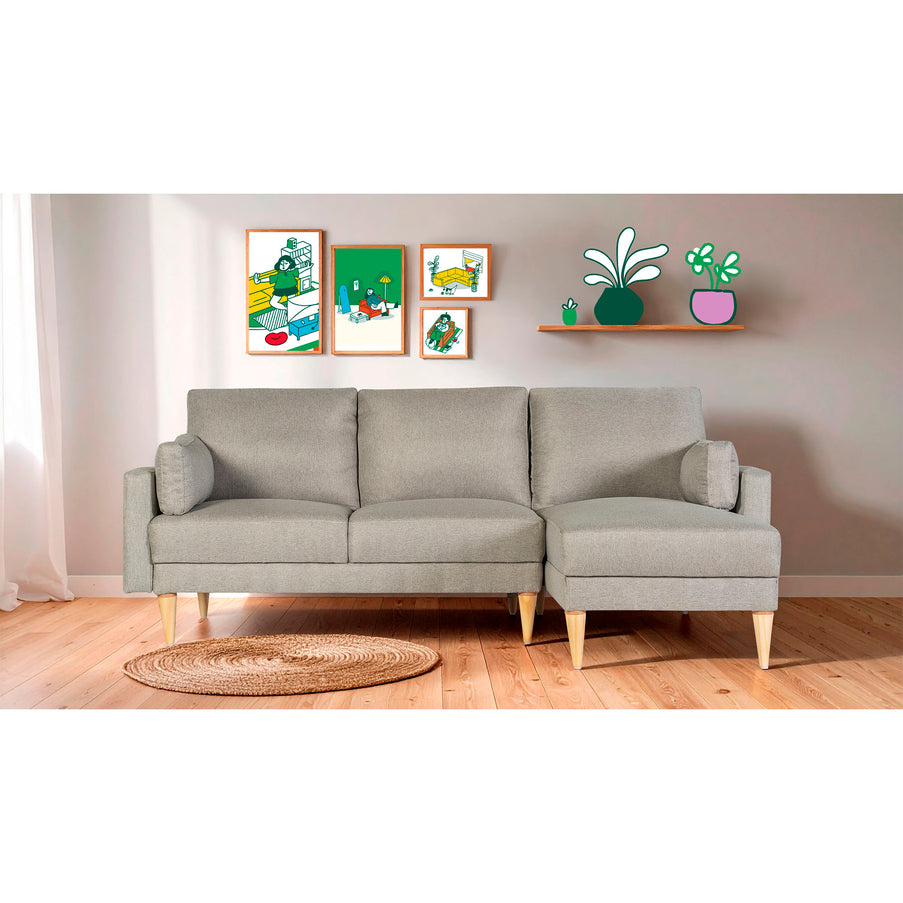 Sala Modular Chica Kissa Color Gris Claro