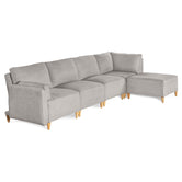 Sala De 5 Modulos Makora Morelli Memory Foam Grey Chenil Respaldo Reclinable De 3 Posiciones