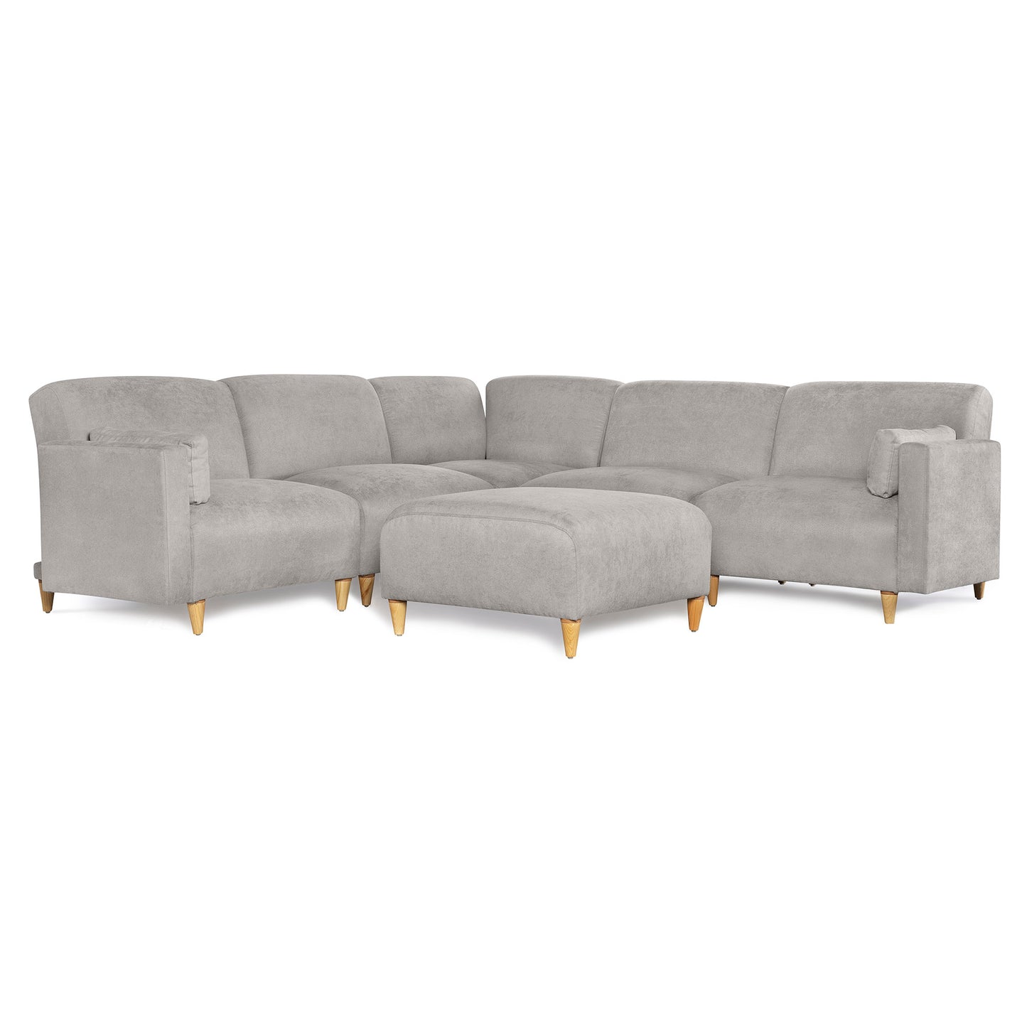 Sala Modular de 6 modulos Zavian Color Gris Claro