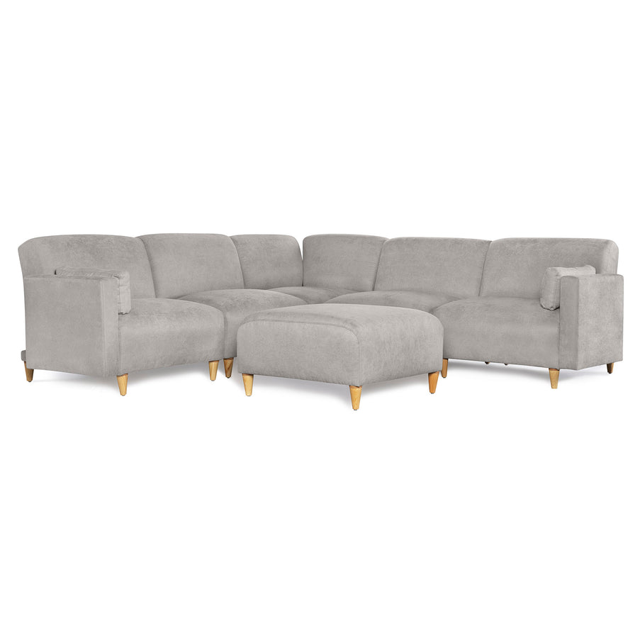 Sala Modular de 6 modulos Zavian Color Gris Claro