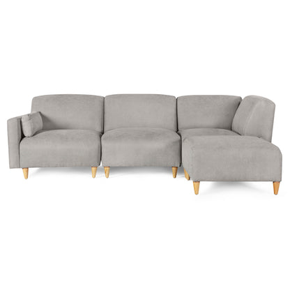 Sala Modular de 4 modulos Zavian Color Gris Claro