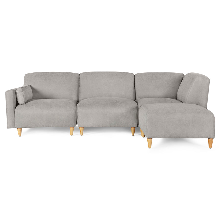 Sala Modular de 4 modulos Zavian Color Gris Claro