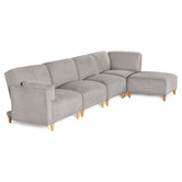 Sala Modular de 5 modulos Zavian Color Gris Claro