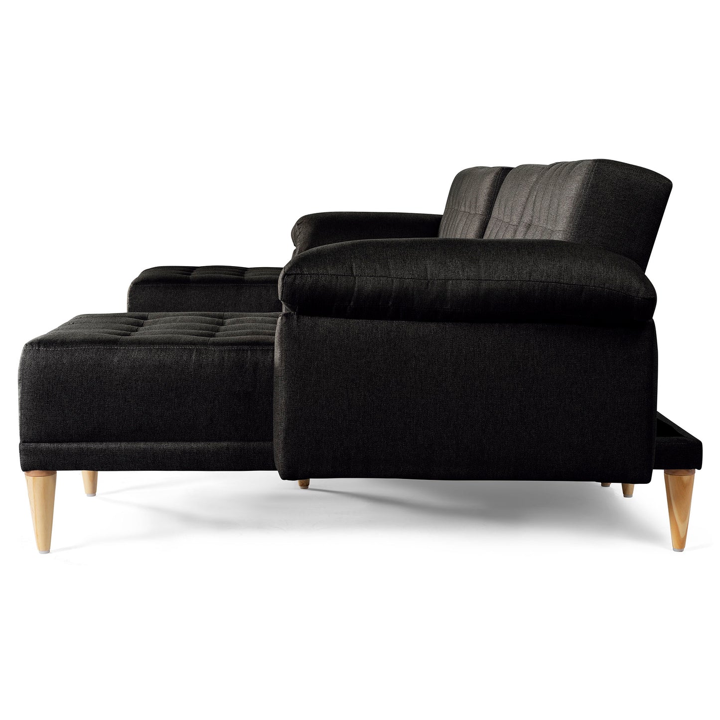 Sala Modular Doble Chaise Barker Color Negro
