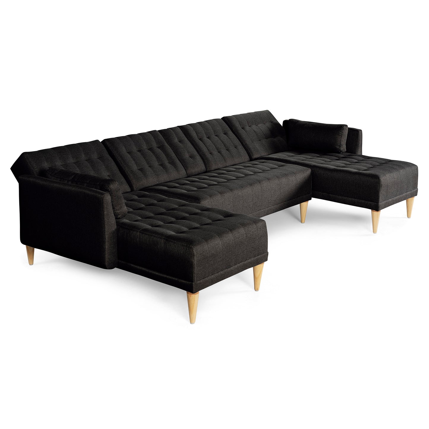 Sala Modular Doble Chaise Boyd Color Negro