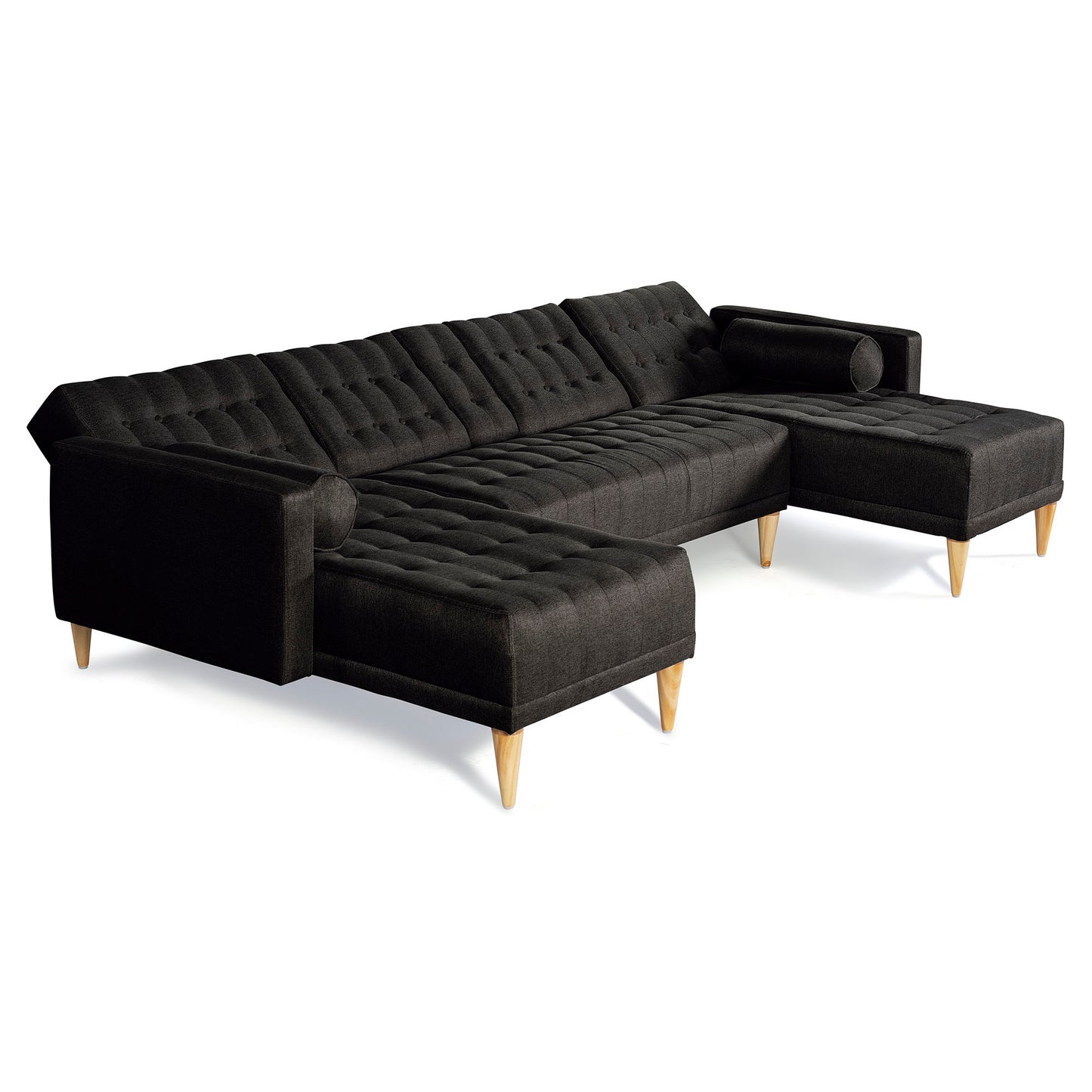 Sala Modular Doble Chaise Brandon Negro