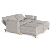 Sala De 4 Modulos Makora Everyn Memory Foam Grey Chenil Respaldo Reclinable De 3 Posiciones