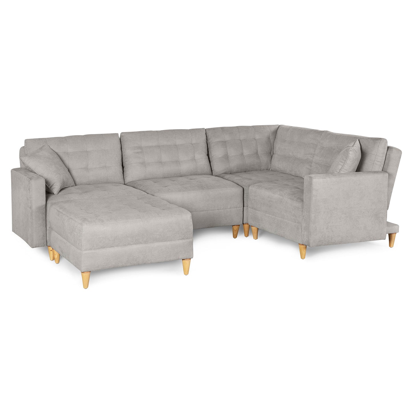 Sala Modular Godric de 5 modulos Color Gris Claro