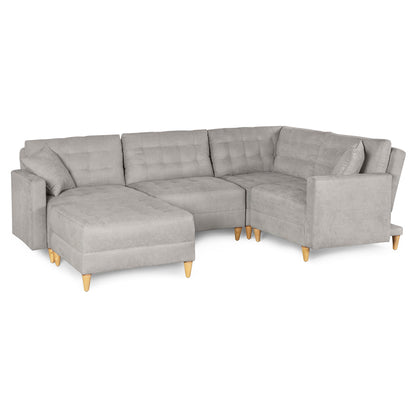Sala Modular Godric de 5 modulos Color Gris Claro