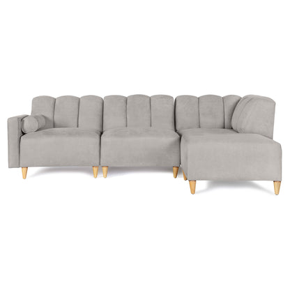 Sala Modular Kieran de 4 modulos Color Gris Claro