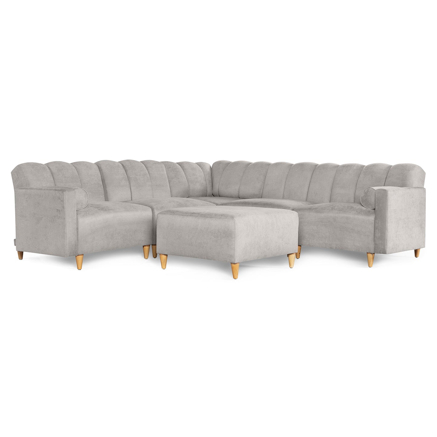 Sala Modular Kieran de 6 modulos Color Gris Claro