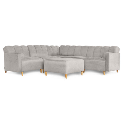 Sala Modular Kieran de 6 modulos Color Gris Claro