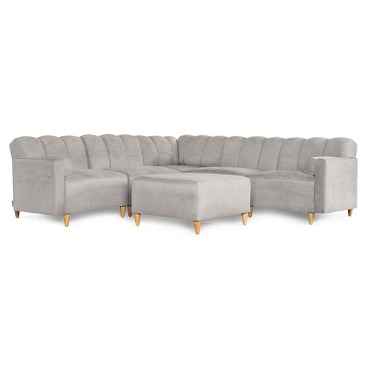 Sala Modular Kieran de 6 modulos Color Gris Claro