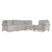 Sala Modular Maristella de 5 modulos Color Gris Claro