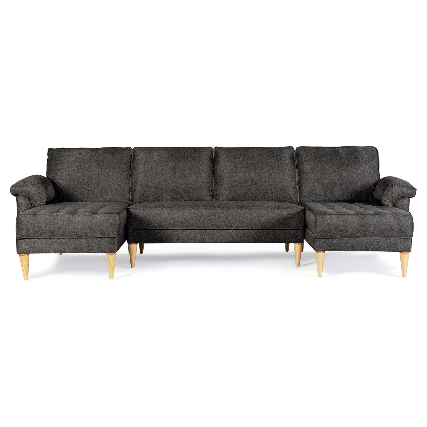 Sala Modular Doble Chaise Salazar Color Negro