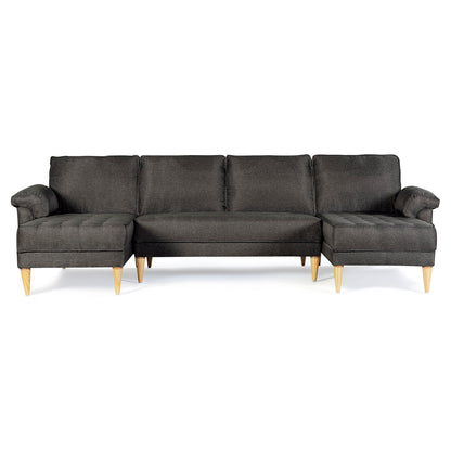 Sala Modular Doble Chaise Salazar Color Negro