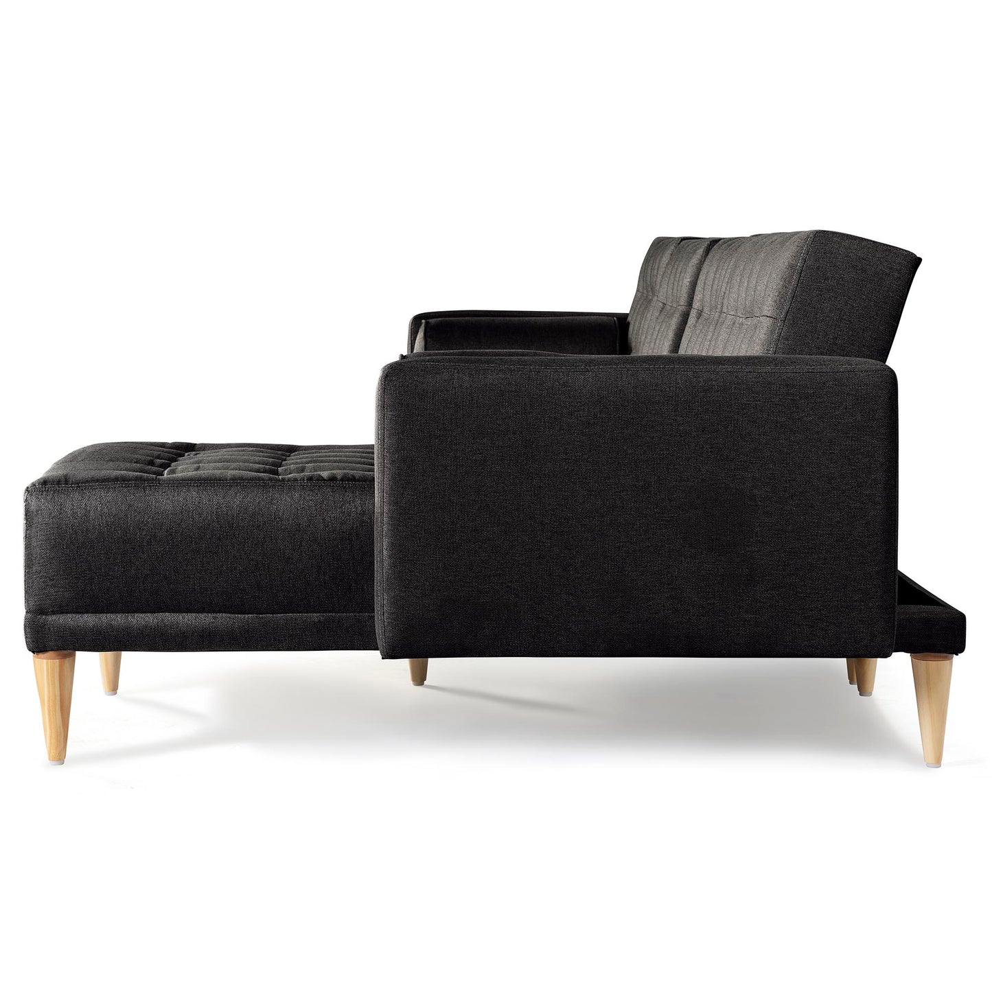 Sala Modular Doble Chaise Brandon Negro