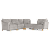 Sala De 5 Modulos Makora Everyn Memory Foam Grey Chenil Respaldo Reclinable De 3 Posiciones