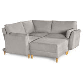 Sala De 4 Modulos Makora Everyn Memory Foam Grey Chenil Respaldo Reclinable De 3 Posiciones
