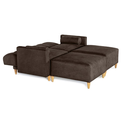 Sala Modular Kieran de 4 modulos Color Chocolate