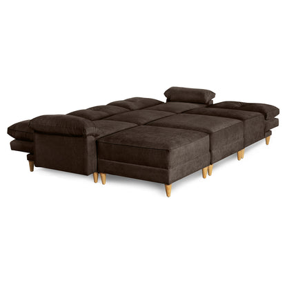 Sala Modular Maristella De 6 modulos Color Chocolate