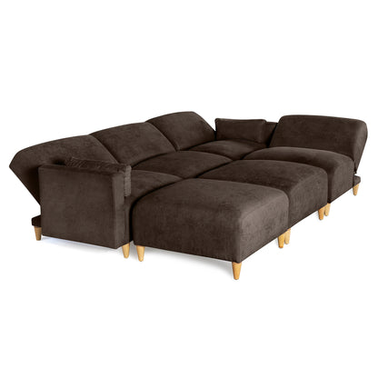 Sala Modular de 6 modulos Zavian Color Chocolate