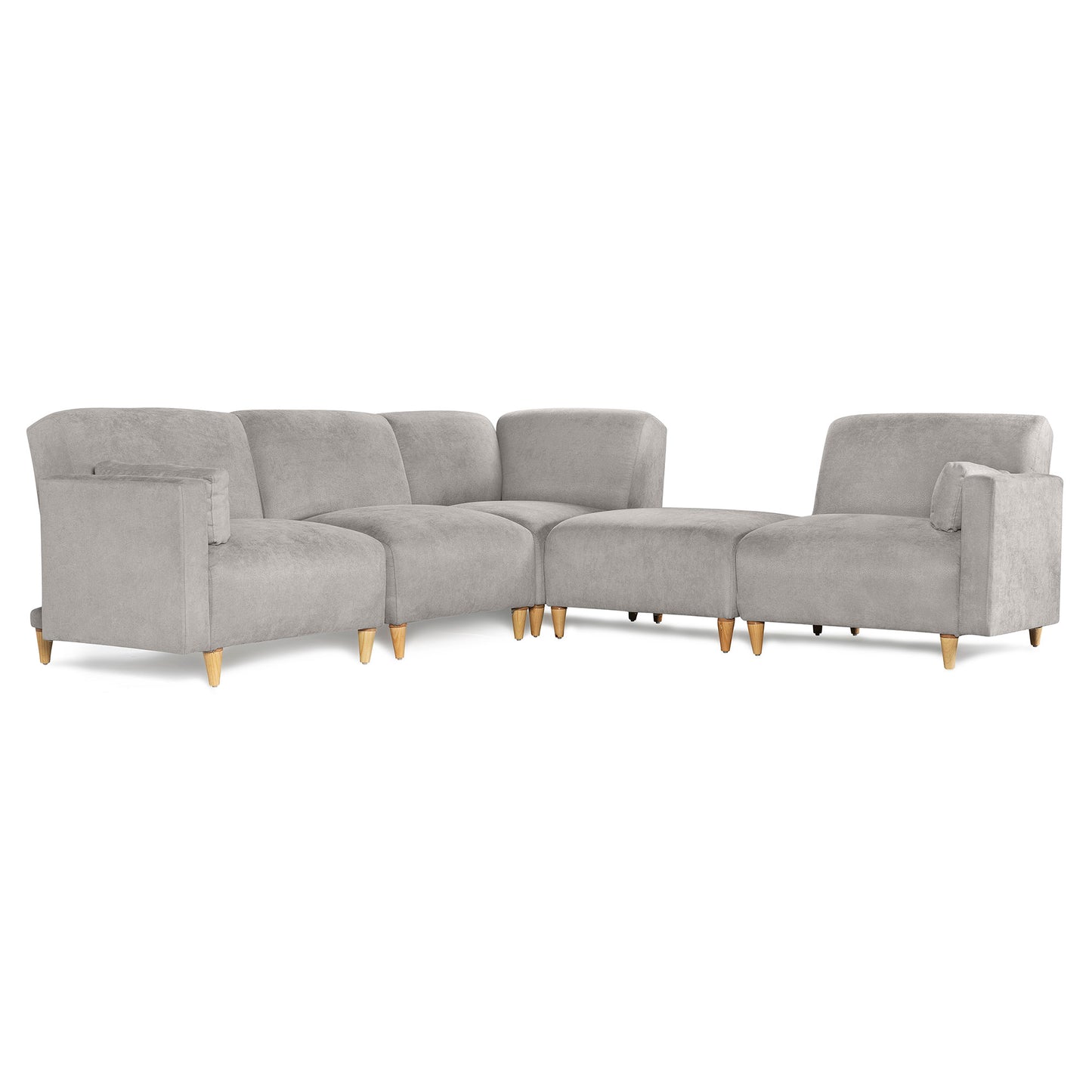 Sala Modular de 5 modulos Zavian Color Gris Claro