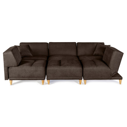 Sala modular Avalon de 6 modulos Color Chocolate