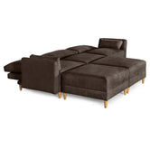 Sala De 5 Modulos Makora Everyn Memory Foam Chocolate Chenil Respaldo Reclinable De 3 Posiciones