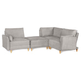 Sala De 4 Modulos Makora Everyn Memory Foam Grey Chenil Respaldo Reclinable De 3 Posiciones