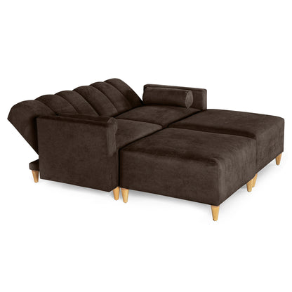 Sala Modular Kieran de 4 modulos Color Chocolate