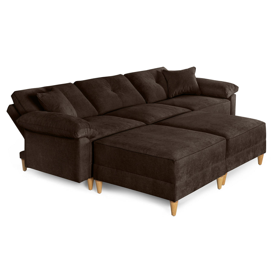 Sala Modular Maristella de 5 modulos Color Chocolate