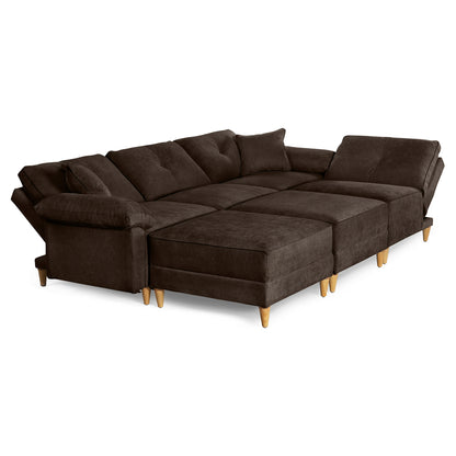 Sala Modular Maristella De 6 modulos Color Chocolate