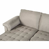 Sala Modular Doble Chaise Salazar Color Gris Claro