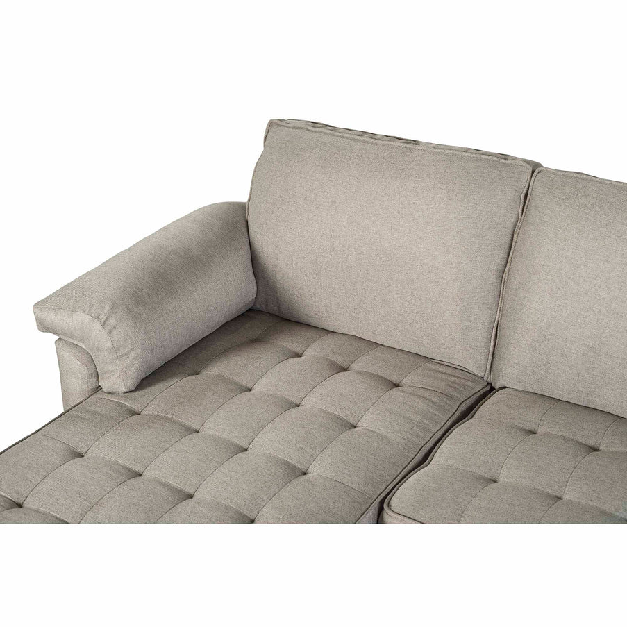 Sala Modular Doble Chaise Salazar Color Gris Claro