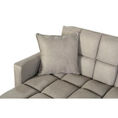Sala Modular Doble Chaise Travis Color Gris Claro
